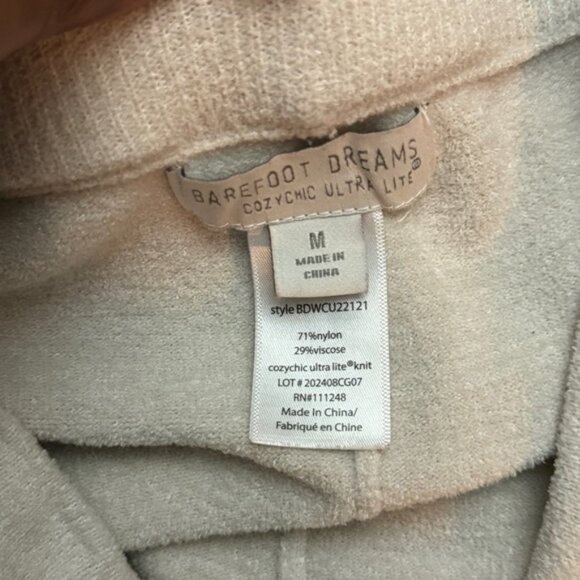 Barefoot Dreams Stone Cozy Chic Lite Patch pocket Pants Sz M Cabincore Winter - Picture 6 of 6